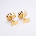 Quartz Watch Cufflinks // Black + Gold Turn
