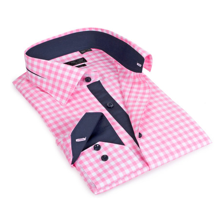Gingham Button-Up // Pink (S)