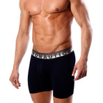 Microfiber Boxer Brief // Black + Grey + White (M)