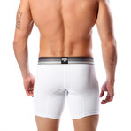 Microfiber Boxer Brief // White + Black + Grey (M)