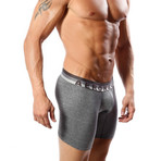 Microfiber Boxer Brief // Jasper Gray + Black + White (L)