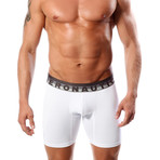 Microfiber Boxer Brief // White + Black + Grey (M)