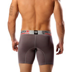 Microfiber Boxer Brief // Gray + Red (L)