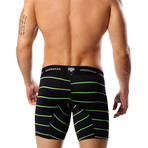 Aeronautica Microfiber Boxer Brief // Black + Green (M)