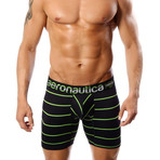 Aeronautica Microfiber Boxer Brief // Black + Green (M)