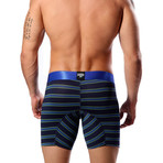 Microfiber Boxer Brief // Blue + Pistachio (M)