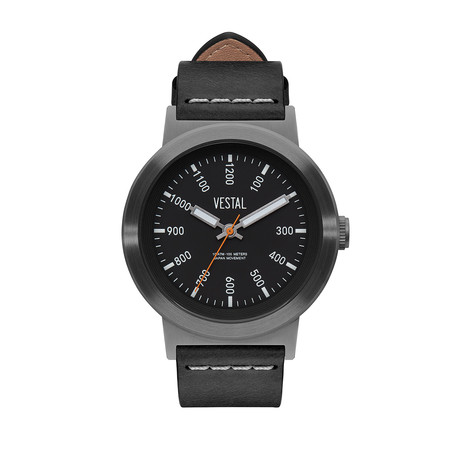 Vestal Retrofocus Italian Leather Quartz // SLR3L003