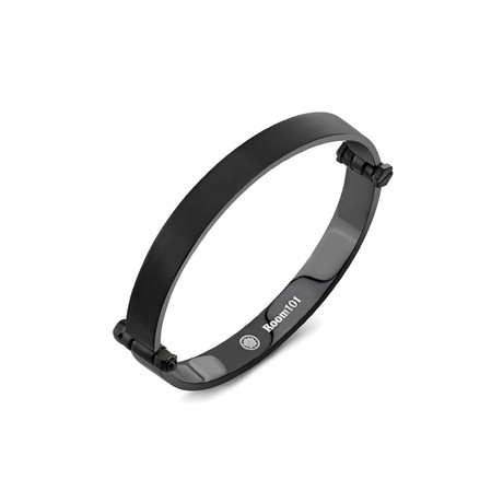 Flat Bangle Bracelet // Black // Large