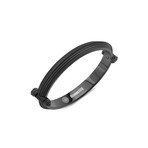 Striped Blade Bangle // Black // Large