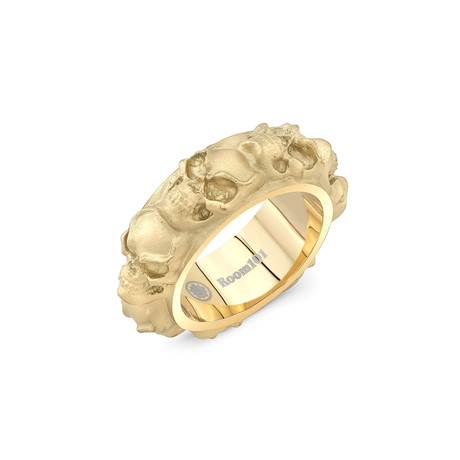 Skull Ring // Gold Plated (Size 8)