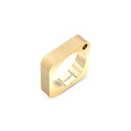 Plain Square Ring // Gold Plated (Size 8)