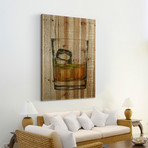 Bourbon Rocks // Natural Pine Wood (24"W x 36"H x 1.5"D)