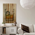 Bourbon Rocks // Natural Pine Wood (24"W x 36"H x 1.5"D)