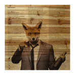 Foxy Wine // Natural Pine Wood (24"W x 24"H x 1.5"D)