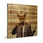 Foxy Wine // Natural Pine Wood (24"W x 24"H x 1.5"D)