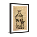 Tequila Bottle // Framed Print (12"W x 18"H x 1.5"D)