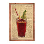 Tall Bloody Mary 2 // Framed Canvas (12"W x 18"H x 1.5"D)