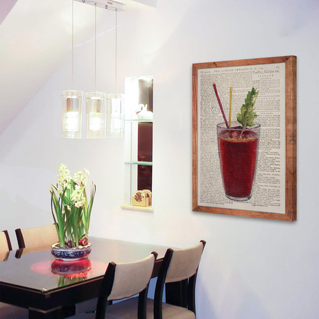 Tall Bloody Mary // Framed Canvas (12"W x 18"H x 1.5"D)