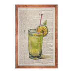 Green Liqueur // Framed Canvas (12"W x 18"H x 1.5"D)