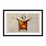 Liquor Splash // Framed Canvas (18"W x 12"H x 1.5"D)