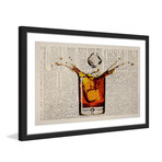 Liquor Splash // Framed Canvas (18"W x 12"H x 1.5"D)