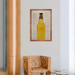 Full Beer Bottle // Framed Canvas (12"W x 18"H x 1.5"D)