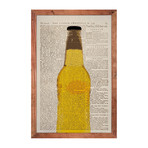 Full Beer Bottle // Framed Canvas (12"W x 18"H x 1.5"D)