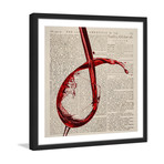 Red Wine Splash // Framed Canvas (18"W x 18"H x 1.5"D)