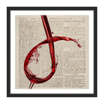 Red Wine Splash // Framed Canvas (18"W x 18"H x 1.5"D)