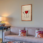 Red Wine Glass // Framed Canvas (12"W x 18"H x 1.5"D)