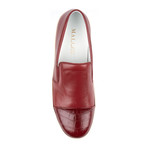 Leather Croc Slip-On // Burgundy (UK: 10)