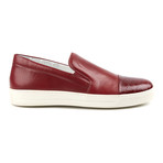 Leather Croc Slip-On // Burgundy (UK: 10)