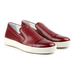 Leather Croc Slip-On // Burgundy (UK: 10)