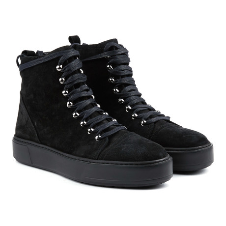 Prjct Suede Lace-Up Boot Sneaker // Black (UK: 6)