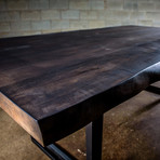 Dining Table // Live Edge Maple + Steel Legs (72"L x 38"W x 30"H)