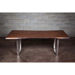 Dining Table // Live Edge Black Walnut + Steel Legs (72"L x 38"W x 30"H)
