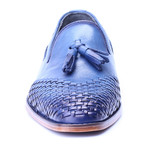 Woven Toe Tassel Loafer // Dark Blue (Euro: 45)