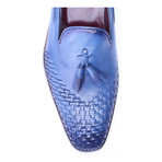 Woven Toe Tassel Loafer // Dark Blue (Euro: 41)