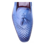 Woven Toe Tassel Loafer // Dark Blue (Euro: 43)