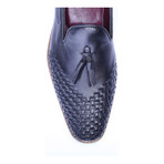 Woven Toe Tassel Loafer // Black (Euro: 39)