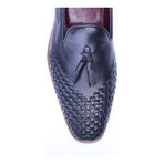 Woven Toe Tassel Loafer // Black (Euro: 43)