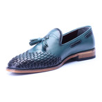 Woven Toe Tassel Loafer // Green (Euro: 44)