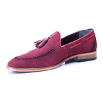 Stitched Tassel Loafer // Bordeaux Suede (Euro: 43)