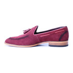 Stitched Tassel Loafer // Bordeaux Suede (Euro: 42)