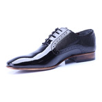 Mixed Texture Oxford // Black (Euro: 44)