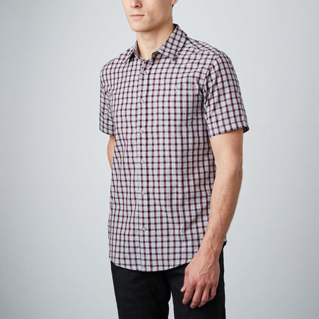 John Woven Short-Sleeve Shirt // Grey (S)