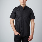 Woven Short-Sleeve Shirt // Black (XL)