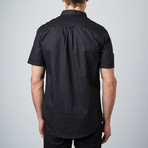 Woven Short-Sleeve Shirt // Black (XL)