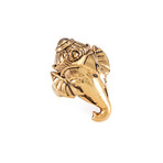 14K Vintage Gold-Plated Elephant Ring (Size 10)