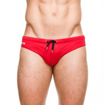 Dash Swim Brief // Red (XL)